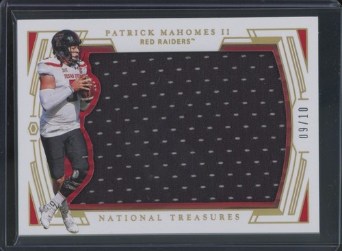 2020 Panini National Treasures Collegiate Patrick Mahomes II #68 Jersey Gold /10