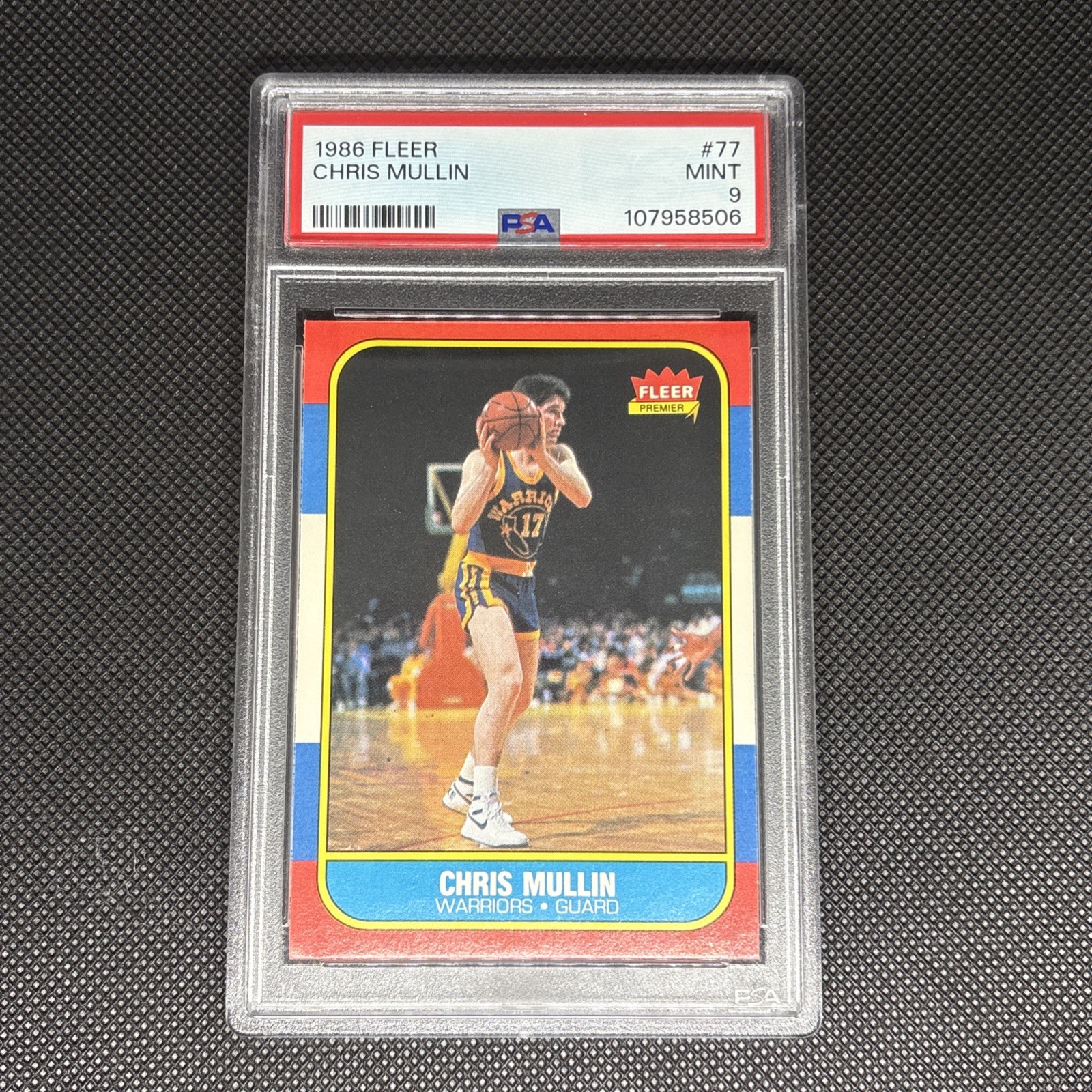 1986 Fleer Chris Mullin #77 PSA 9