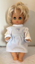 Vintage Baby Doll 10  Vinyl Original Outfit Blonde Blue Sleepy Eyes Possible