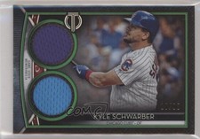 2020 Topps Tribute Single Player Dual Relics Green 15/99 Kyle Schwarber gn7