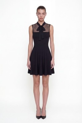 Saint Laurent Mesh Black Dress