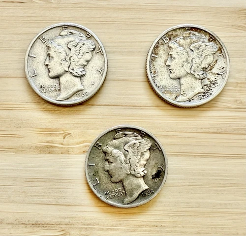 1938-P Mercury Dime 10C Silver - Extra Fine (EF/XF)