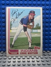 1982 Topps Traded Eddie Whitson #127T Indians Autographed Signed