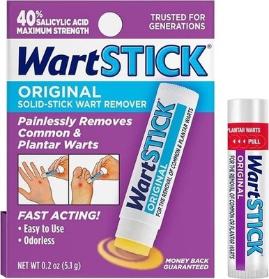 WartStick Maximum Strength Salicylic Acid Solid-Stick 0.2 Oz ( 5.1 g ) Fast Ship