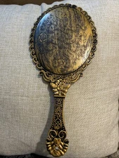 Hand Mirror Plastic Floral Feminine Makeup Accessories