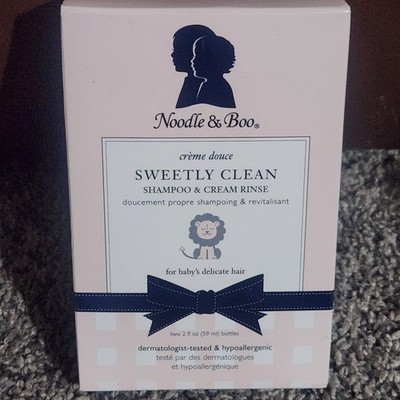 Noodle & Boo Newborn Baby Shower Gift Set Hair Shampoo  & Cream Rinse 2 Oz. New