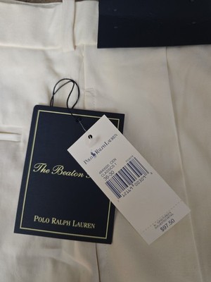 New Polo Ralph Lauren Beaton Pant 36X30  Silk Blend Double Pleat Cuffed  READ