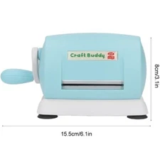 Craft Buddy Mini Manual Die Cutting and Embossing Machine Portable DIY Lt Blue 
