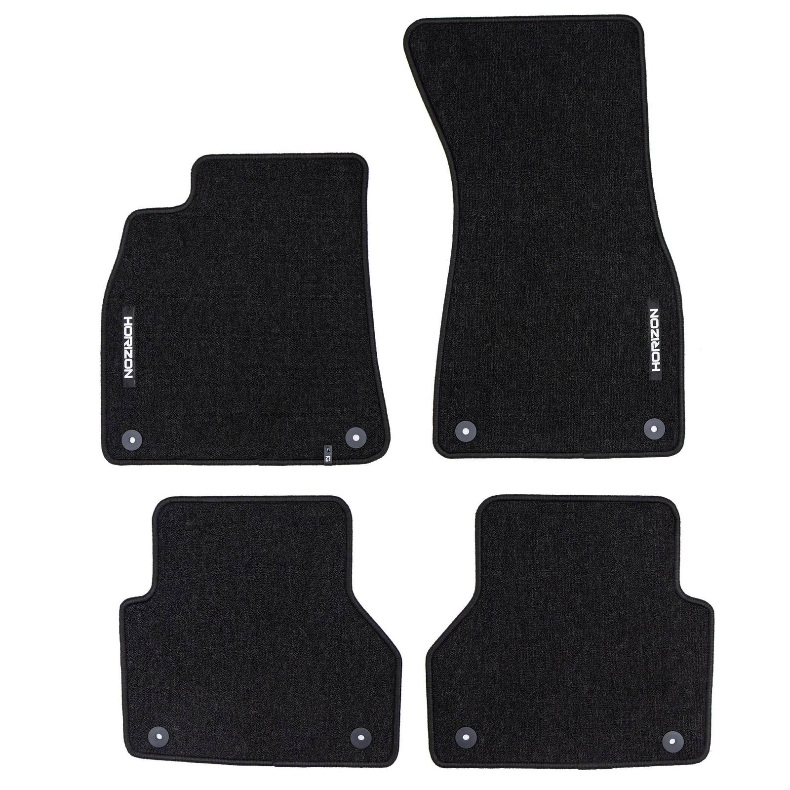 Tapis Audi A7 Sportback II haute couture - Velours noir premium d'origine pour intérieur 4Pcs