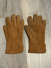Vintage Gloves Sta Soft Deerskin Sherpa Lined Women M 70s - Pre Owned Used