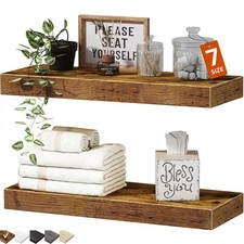 QEEIG Bathroom Floating Shelves for Wall 15.7 Wall Mounted Shelf Over Toilet