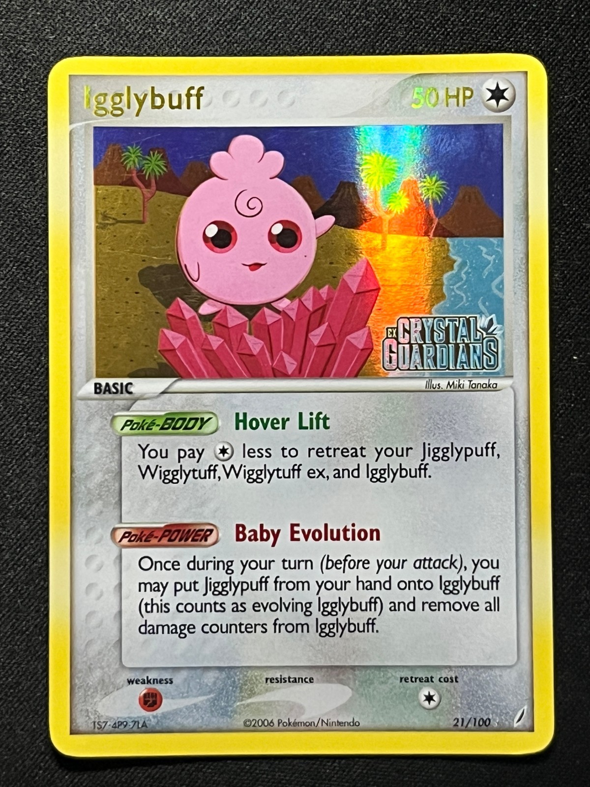 Igglybuff 21/100 Crystal Guardians Reverse Holo Rare NEAR MINT 2006  Pokémon TCG