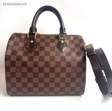 Louis Vuitton Speedy25 Damier Brown Shoulder Bag Top Handle Bag Excellent