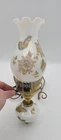 Vintage Hand Painted Butterfly Wall Sconce Lamp milk glass Floral plug in