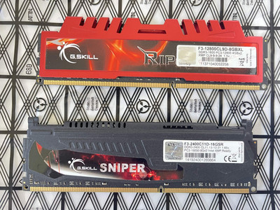 G SKILL Sniper and RIP Ram cards - Working - 1 x 4GB - 1 x8GB