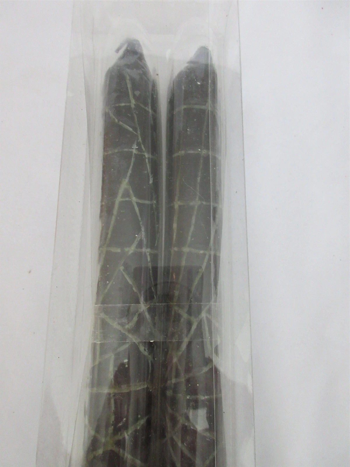 vintage Halloween Black Spider Web Candles new lot of 2 image 4