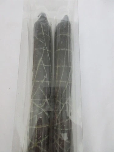 vintage Halloween Black Spider Web Candles new lot of 2 image 4