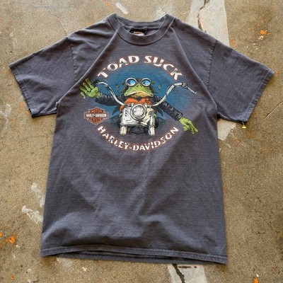 Y2K Harley Davidson T-shirt Toad Suck Conway Arkansas Frog Biker Medium