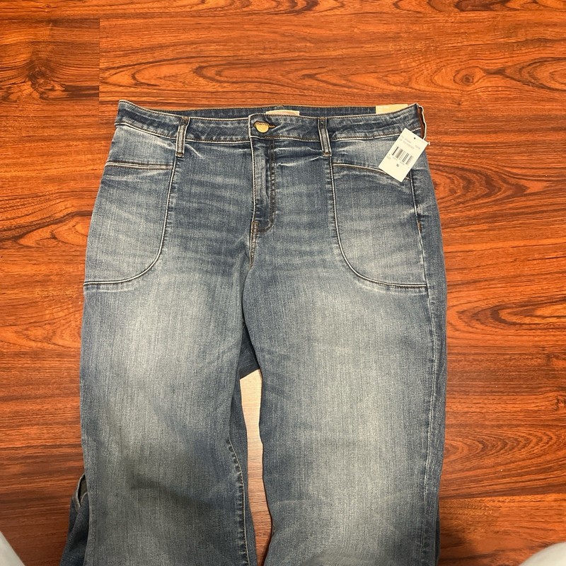 KUT FROM THE KLOTH SIZE 16 ANA FAB AB FLARE HIGH RISE JEANS WOMENS FOXY W/ MED B