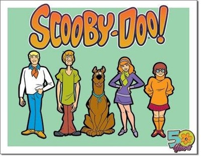 Scooby Doo  50 Years Tin Sign wall decor 12.5'' x 16'' Made in USA