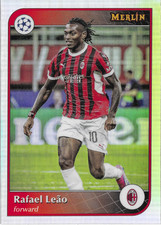 2024-25 TOPPS MERLIN COLLECTION RAFAEL LEAO #93 REFRACTOR BASE AC MILAN