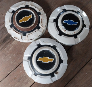 1967 1972 Chevy 1/2 ton Truck C/10 Dog Dish Hubcaps 10.5" Lot Of 3