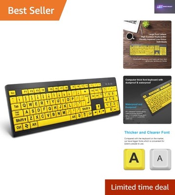 Hoch sichtbare USB-Tastatur mit Großdruck für ältere und sehbehinderte Benutzer