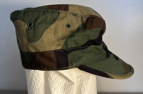 US Military Woodland Camo Hot Weather Patrol Cap Size 7 Atlas Headwear ...
