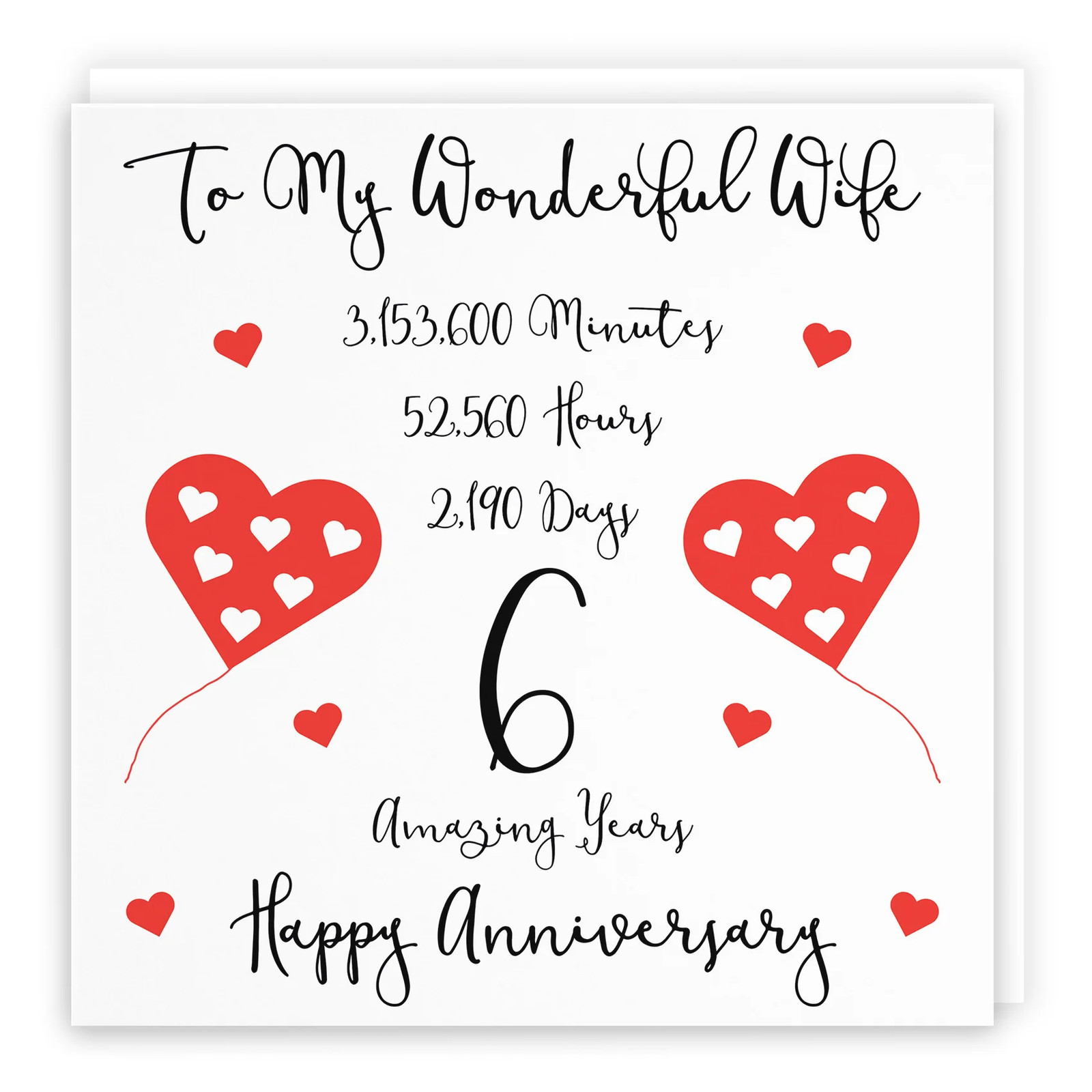 6th Wife Anniversary Card Timeless