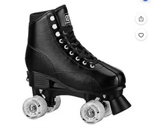 Derby Kids Youth Beginner Roller Skates Black Size 3-6 Unisex Quad 8 YR 