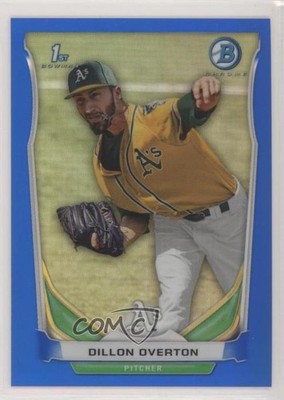 2014 Bowman Prospects Chrome Blue Refractor 24/250 Dillon Overton #BCP60 1u6