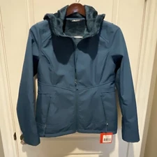 The North Face Fleece Inside Full Zip Jacket Women Sz S Prussian Blue $179 MSRP
