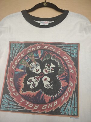 Vintage S Xl Kiss Rock And Roll Over Ringer Band T-Shirt 1994 90s