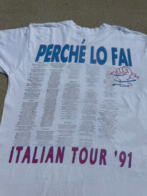 Vintage 1991 Marco Masini Italian World Tour T-Shirt Size XL Rap