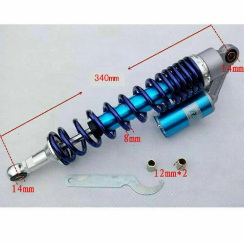 Par de suspensión neumática amortiguador moto 13,5" 340 mm para Honda apto para Yamaha Foto 3 de 4