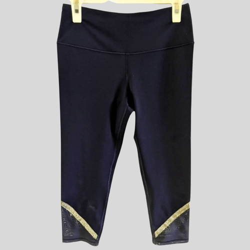 Victoria’s Secret Sport Capri Leggings Damen Größe M Blau Silber Athleisure - Bild 1 von 10