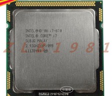 Intel Core i7 870 2.93 GHz Quad-Core L3 8M Processor Socket 1156 CPU SLBJG 95W
