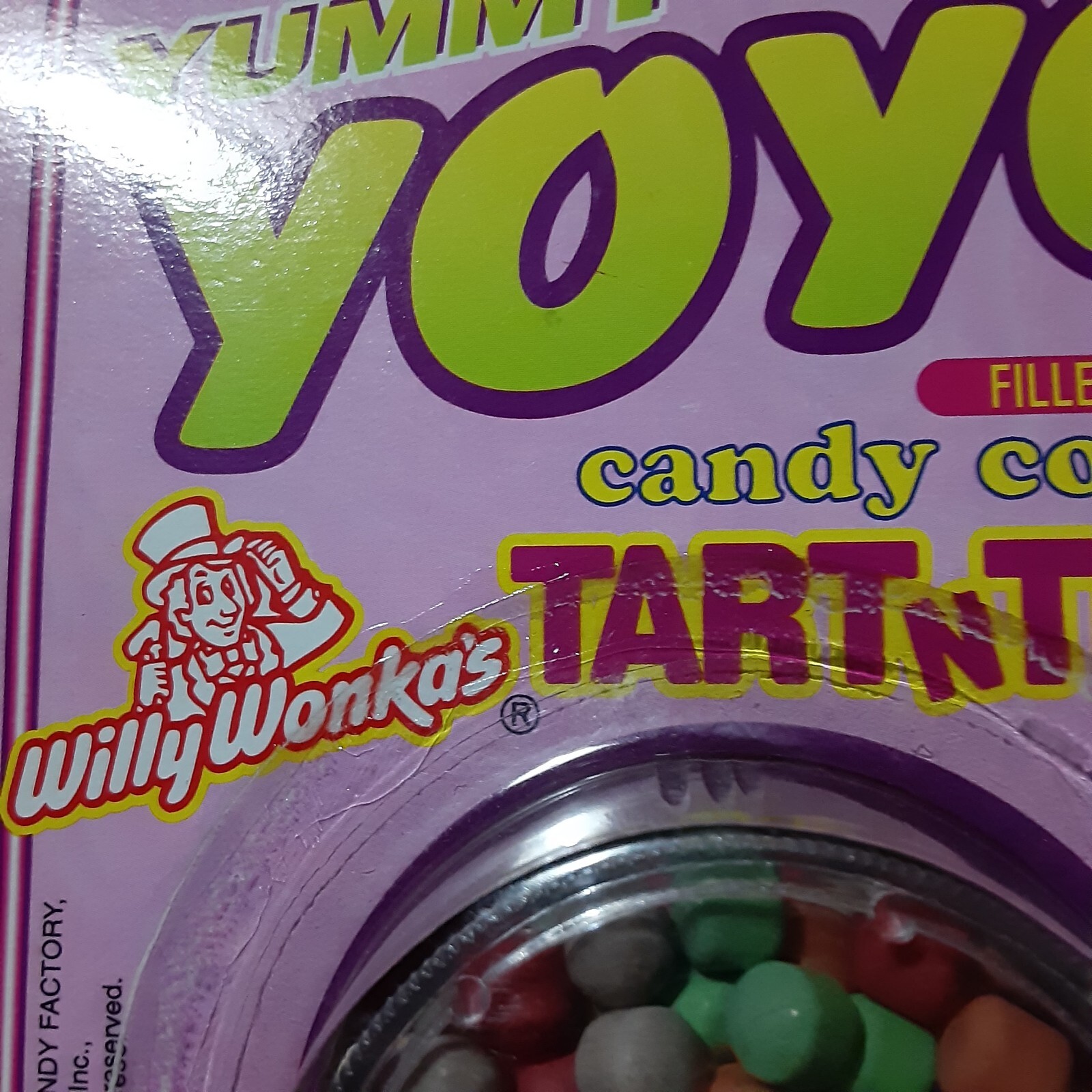 Willy Wonka Candy Yo Yo 1995 Vintage Tart n Tinys Candy Display NEW