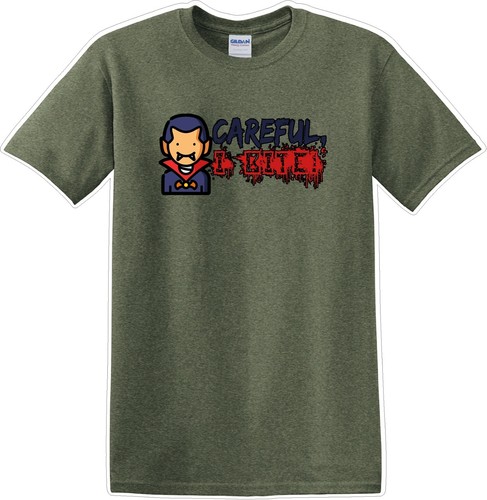 CAREFUL I BITE - Halloween - Neuheit T-Shirt - Bild 16 von 16