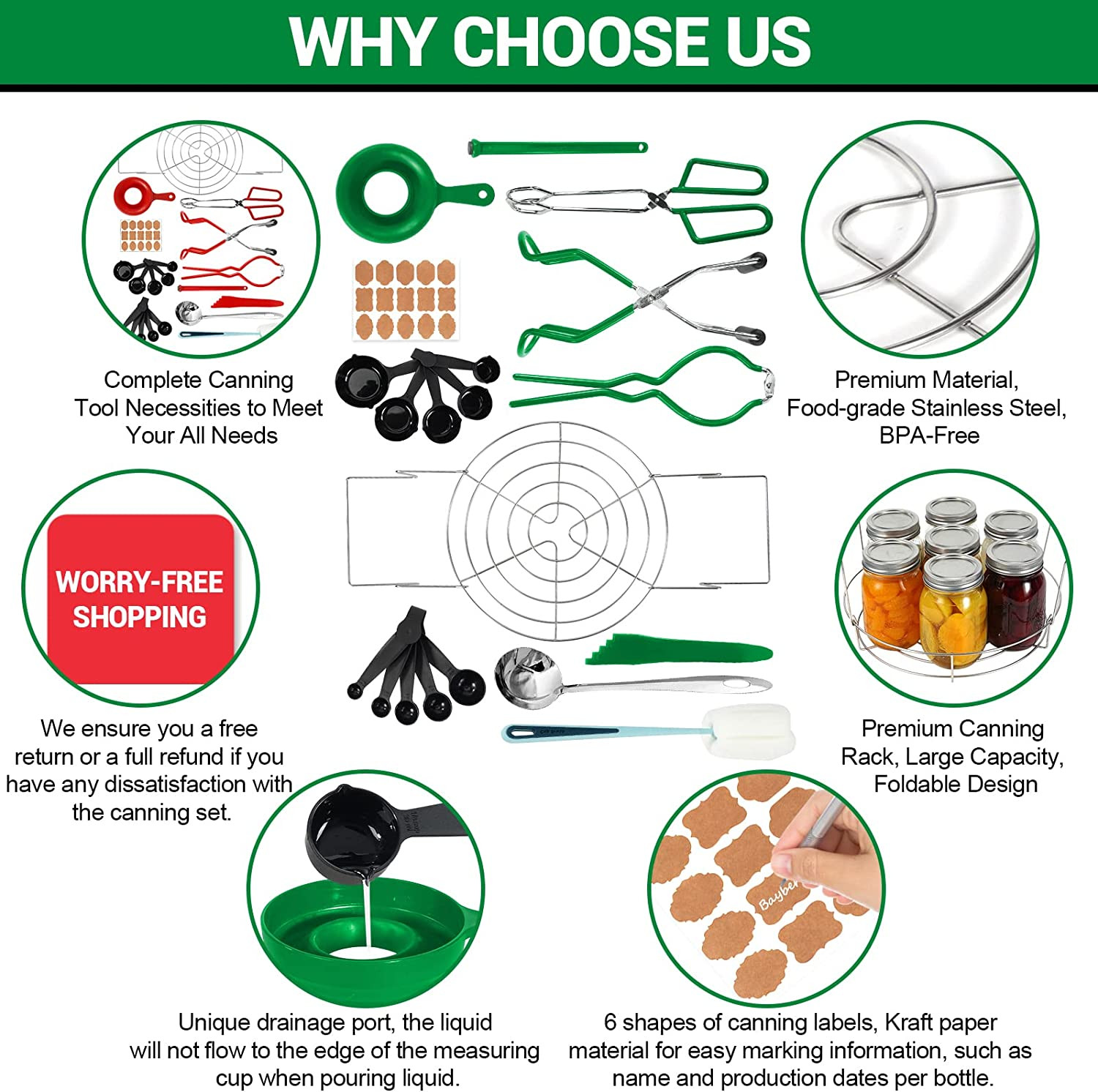 Canning Supplies Starter Kit, AllInOne Canning Kit with Rack, Home