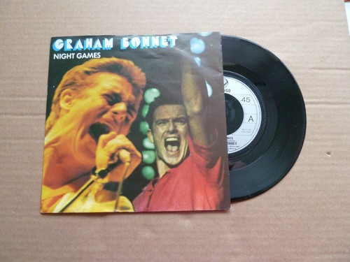 GRAHAM BONNET - NIGHT GAMES / OUT ON THE WATER - 7" P/S - RAINBOW - NWOBHM