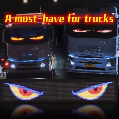 DIY Truck Specific Devil's Eye LED Screen Car Eye Light Truck Dynamic LED Light - Picture 7 of 28