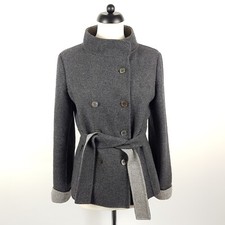 Red Valentino Jacke Damen Gr. DE 40 IT 46 Grau Wolle Flanell Strickjacke Blazer