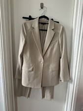 Thoery Beige Blazer And Trousers Set