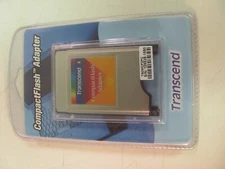 Transcend CF to PCMCIA CompactFlash Adapter TSOMCF2PC PC Card Factory Sealed