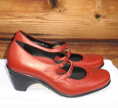 orange mary jane shoes