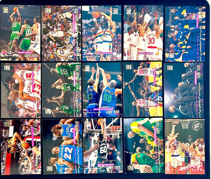 1992/93 TOPPS STADIUM CLUB LOT 15/27 DIF MT SUPER TEAM REDEMPTION CARDS SHAQ-RC