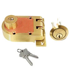 Satin Bronze High Security Jimmy Proof Double Cylinder Deadbolt Lock, 2 SC1 Keys