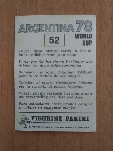 FIGURINE CALCIATORI PANINI ARGENTINA 78 (N. 1-205) SCEGLI DAL MENU A TENDINA - 第 85/299 張圖片