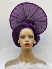 Aso-Oke African Headtie Auto Gele, Headgear.